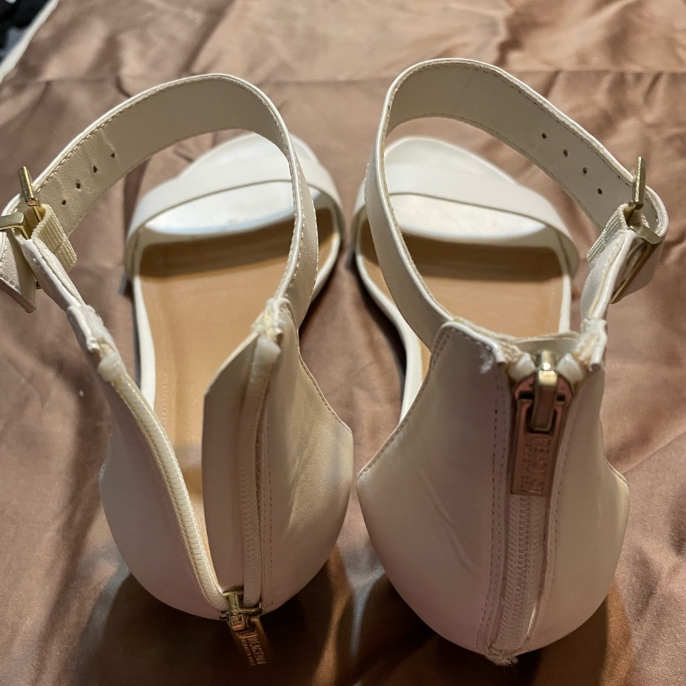 White sandals